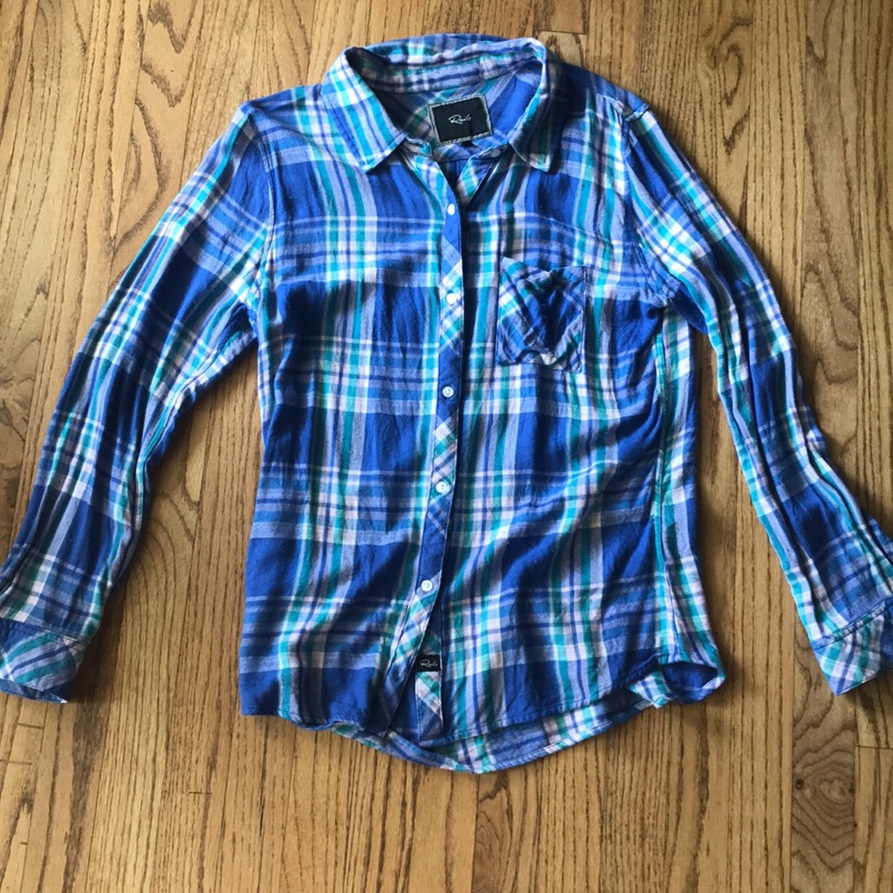 Rails plaid button down